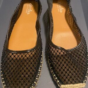 Charles David Black Mesh Loafers